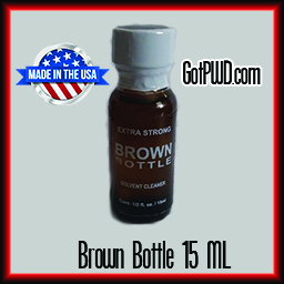 1 Bottle of Brown Bottle Cleaning Solvent 15 ML - Click Image to Close